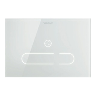 Duravit Plaque de commande DuraSystem A2 23x15,7 cm, sans contact, verre blanc, pour WC