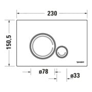 Duravit Plaque de commande DuraSystem en saillie pour WC Beta, blanc-4