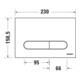 Duravit Plaque de commande DuraSystem mécanique pour WC Bet 100, chrome brillant-2