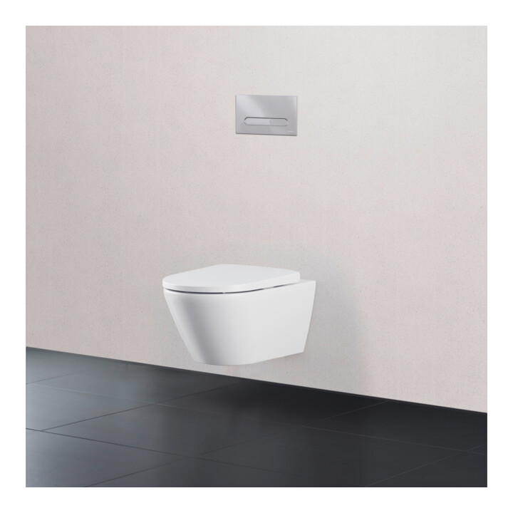Duravit Plaque de commande DuraSystem mécanique pour WC Bet 100, chrome brillant