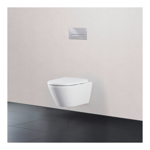 Duravit Plaque de commande DuraSystem mécanique pour WC Bet 100, chrome brillant
