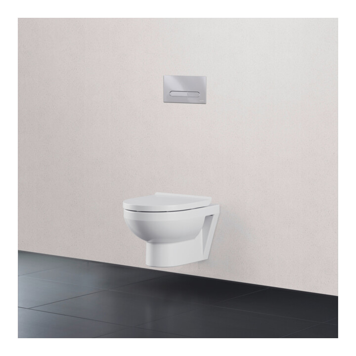 Duravit Plaque de commande DuraSystem mécanique pour WC Bet 100, chrome brillant