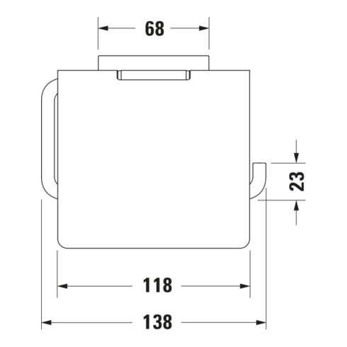 Duravit Porte-papier Karree 13,8x8,9 cm, chrome