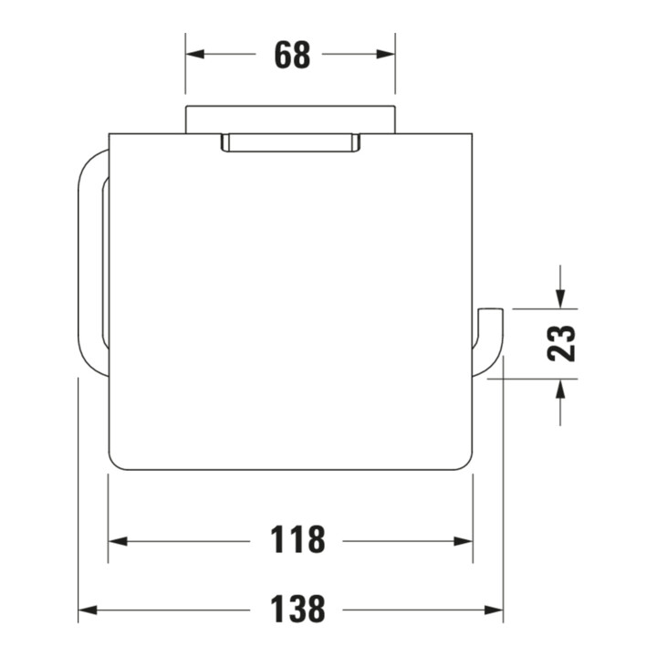 Duravit Porte-papier Karree 13,8x8,9 cm, chrome