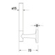 Duravit Porte-papier réserve Starck T 5x7,3 cm, bronze brossé-4
