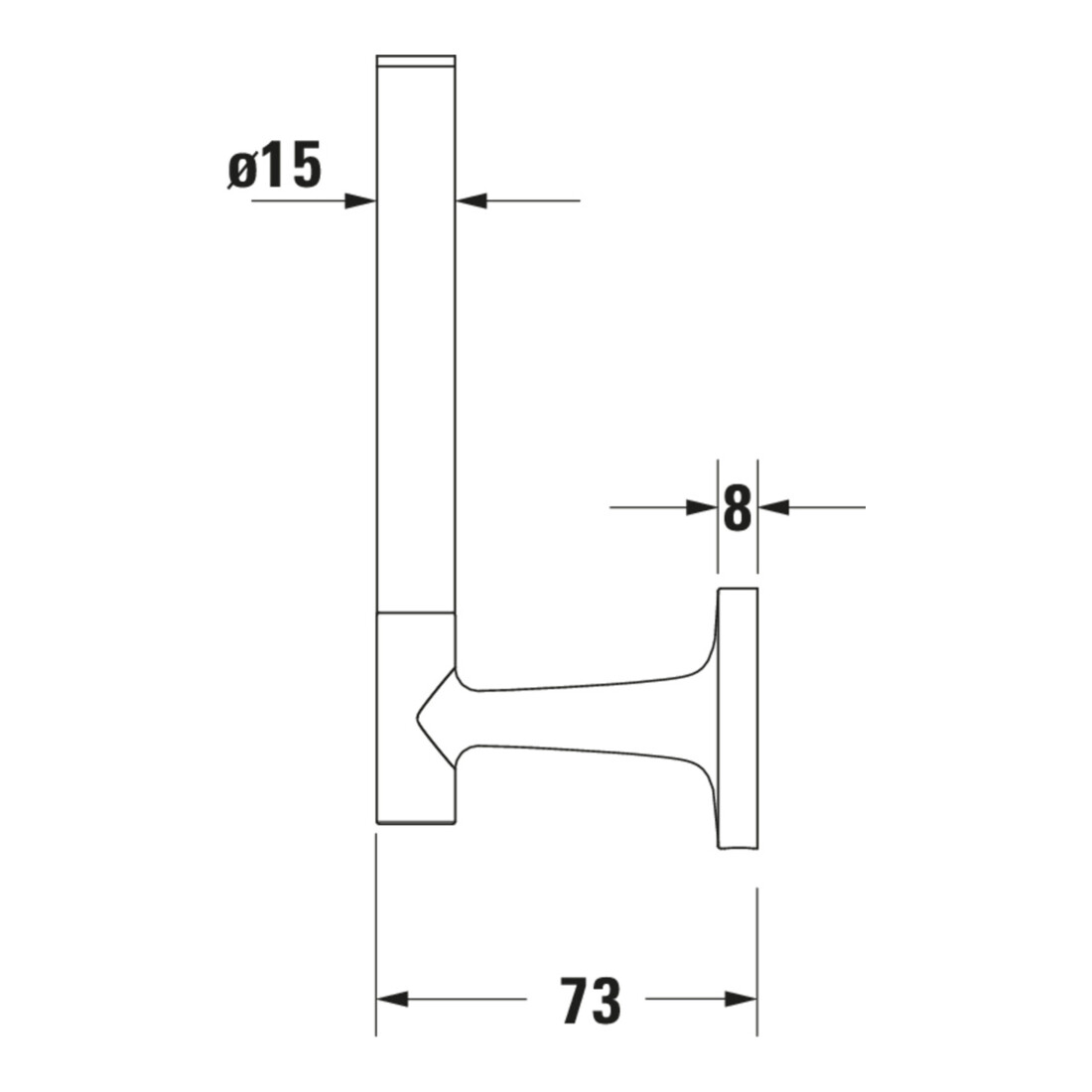 Duravit Porte-papier réserve Starck T 5x7,3 cm, bronze brossé