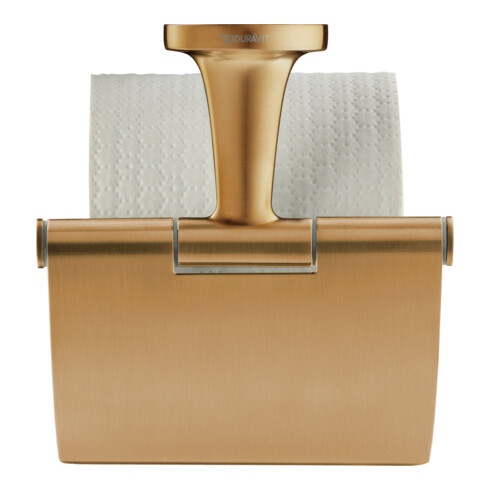 Duravit Porte-papier Starck T 12,5x8,3 cm, avec couvercle, bronze brossé