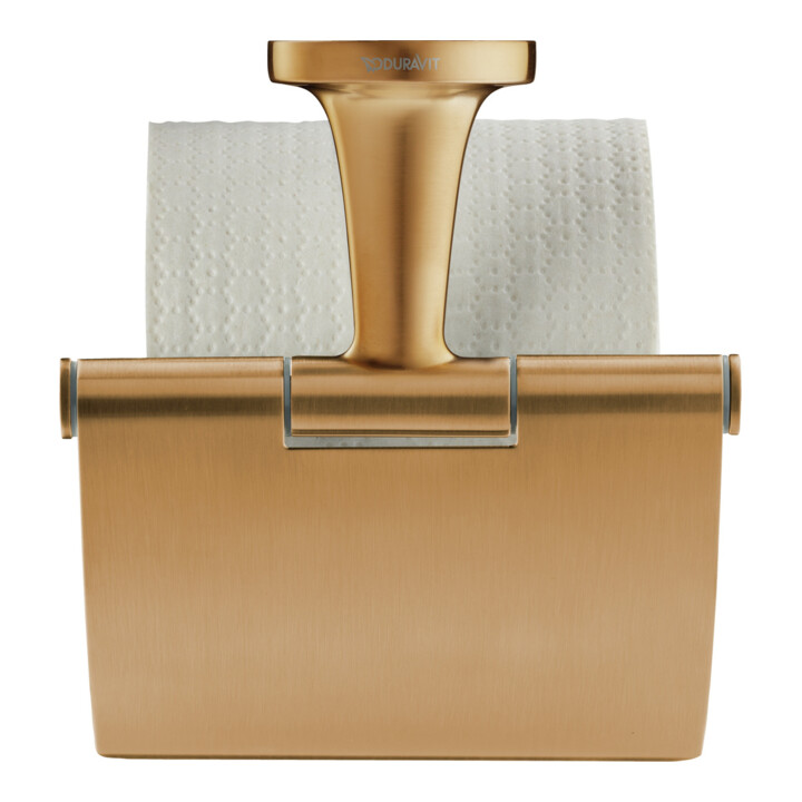 Duravit Porte-papier Starck T 12,5x8,3 cm, avec couvercle, bronze brossé