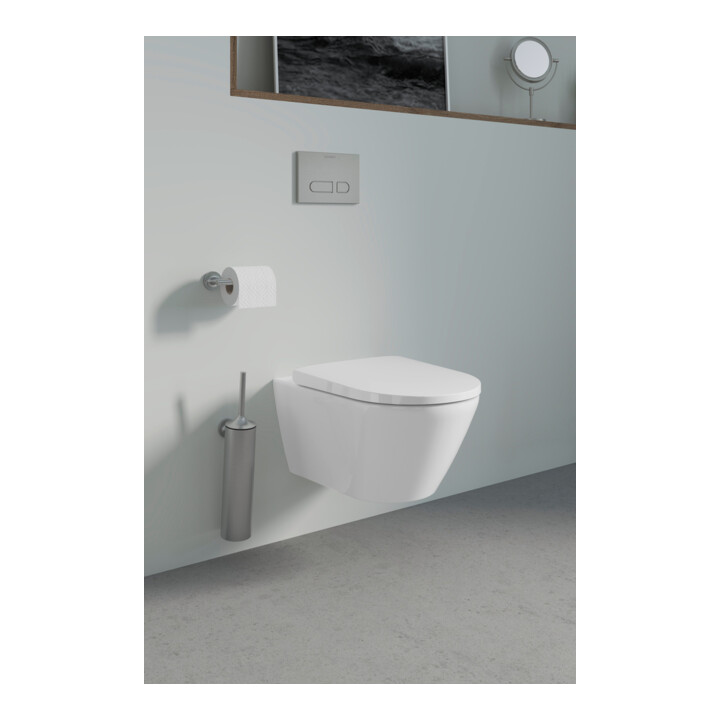 Duravit Porte-papier Starck T 15,2x7,6 cm, latéral, acier inoxydable brossé