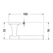 Duravit Porte-papier Starck T 15,2x7,6 cm, latéral, acier inoxydable brossé-4