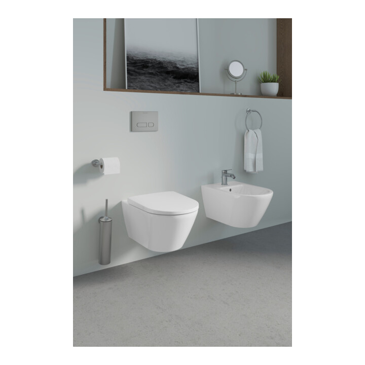 Duravit Porte-papier Starck T 15,2x7,6 cm, latéral, acier inoxydable brossé
