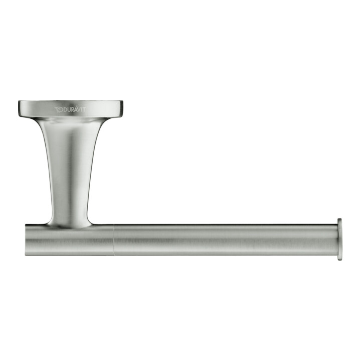Duravit Porte-papier Starck T 15,2x7,6 cm, latéral, acier inoxydable brossé