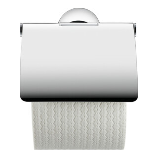 Duravit Porte-papier toilette Starck T 12,5x8,3 cm, avec couvercle, chrome