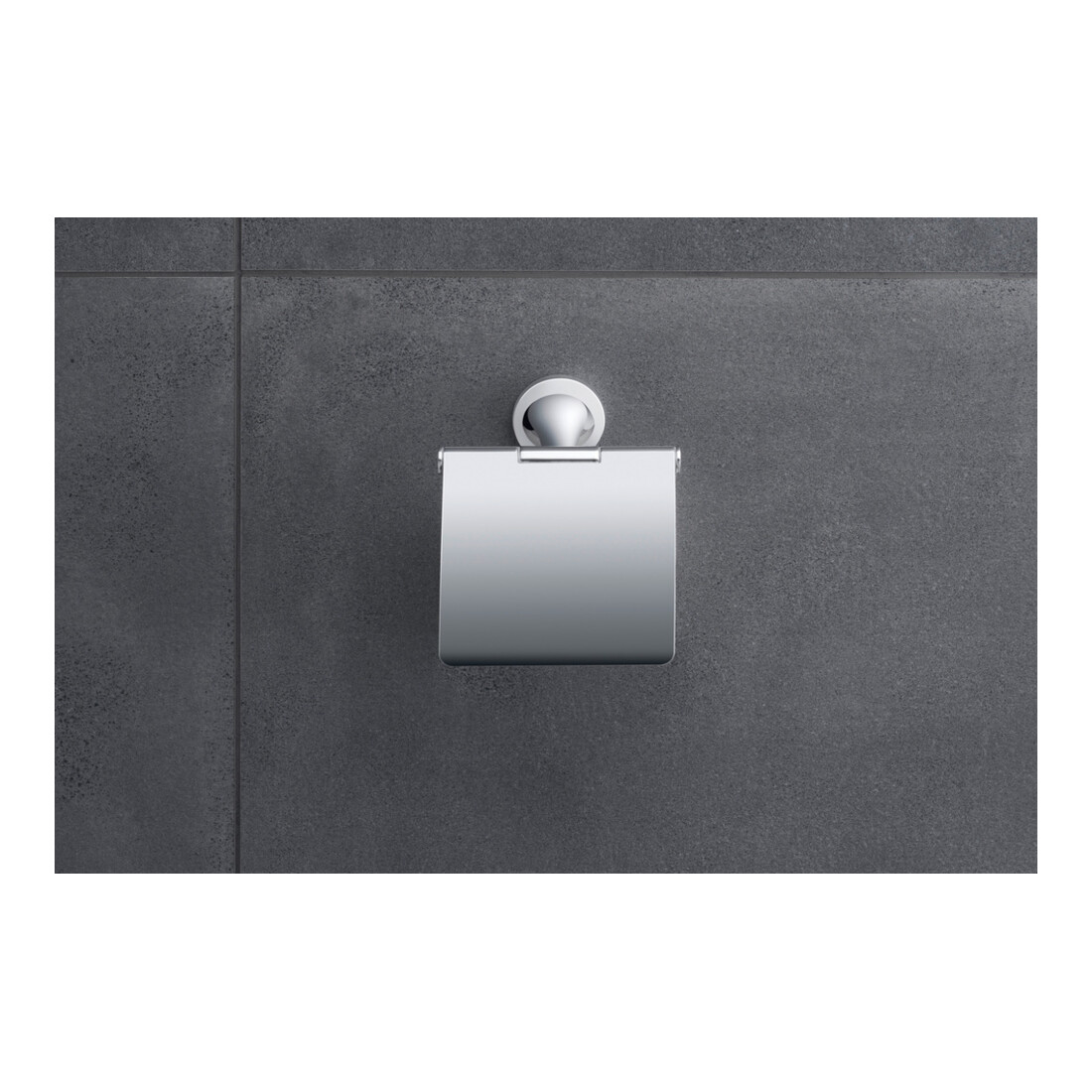 Duravit Porte-papier toilette Starck T 12,5x8,3 cm, avec couvercle, chrome