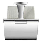 Duravit Porte-papier toilette Starck T 12,5x8,3 cm, avec couvercle, chrome-5