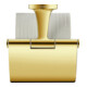Duravit Porte-papier toilette Starck T 12,5x8,3 cm, avec couvercle, or poli-5