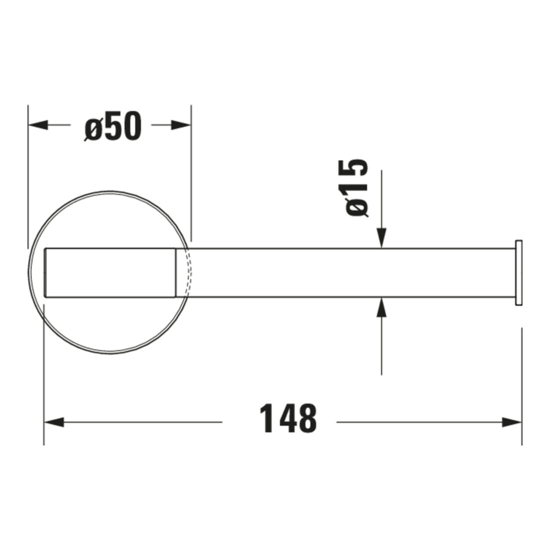 Duravit Porte-papier toilette Starck T 15,2x7,6 cm, latéral, bronze brossé
