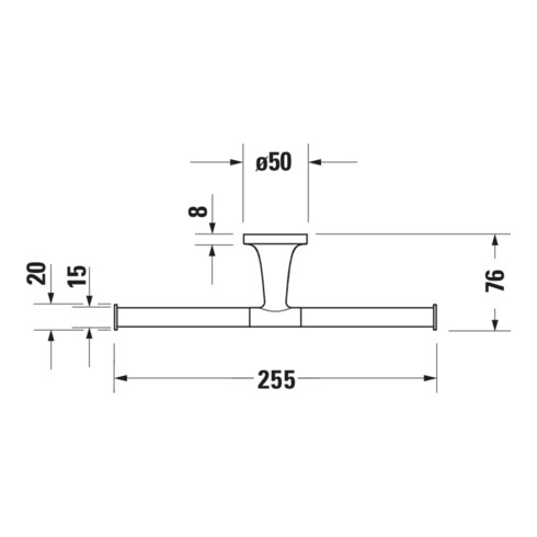 Duravit Porte-papier toilette Starck T 25,5x7,6 cm, double, or poli