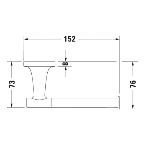 Duravit Porte-rouleau Starck T 15,2x7,6 cm, latéral, or poli