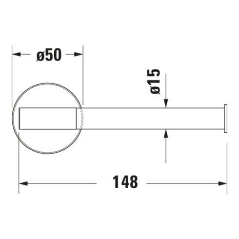 Duravit Porte-rouleau Starck T 15,2x7,6 cm, latéral, or poli