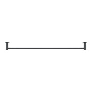 Duravit Porte-serviette D-Code 84,8x4,8x8 cm, noir mat, mural