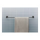 Duravit Porte-serviette D-Code 84,8x4,8x8 cm, noir mat, mural