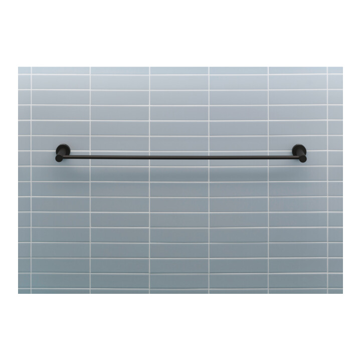 Duravit Porte-serviette D-Code 84,8x4,8x8 cm, noir mat, mural