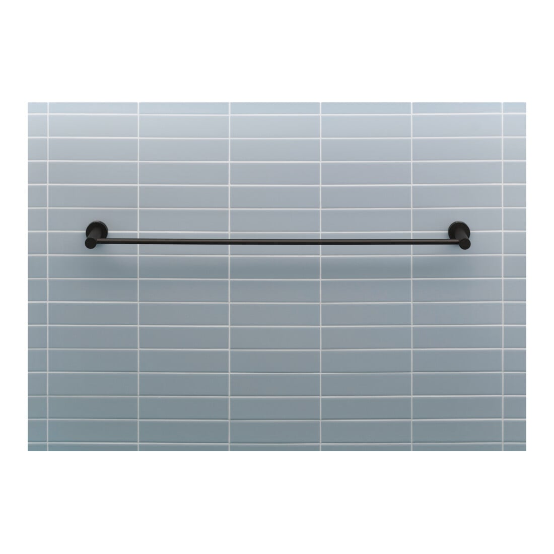 Duravit Porte-serviette D-Code 84,8x4,8x8 cm, noir mat, mural