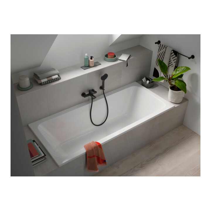 Duravit Porte-serviette D-Code 84,8x4,8x8 cm, noir mat, mural
