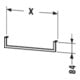 Duravit Porte-serviettes 8,4x100cm, tube carré 14mm, chrome-4