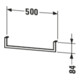 Duravit Porte-serviettes 8,4x50cm, tube carré 14mm, chrome-3