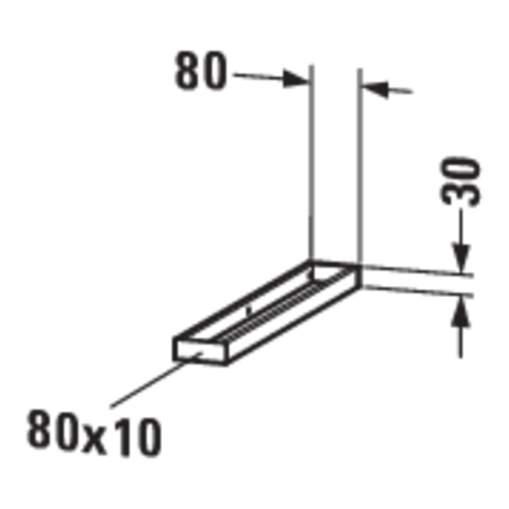 Duravit Porte-serviettes 8x47,8 cm, chrome