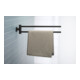 Duravit Porte-serviettes D-Code 5x9x44,7 cm, 2 bras, pivotant, noir mat-4