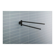 Duravit Porte-serviettes D-Code 5x9x44,7 cm, 2 bras, pivotant, noir mat-5
