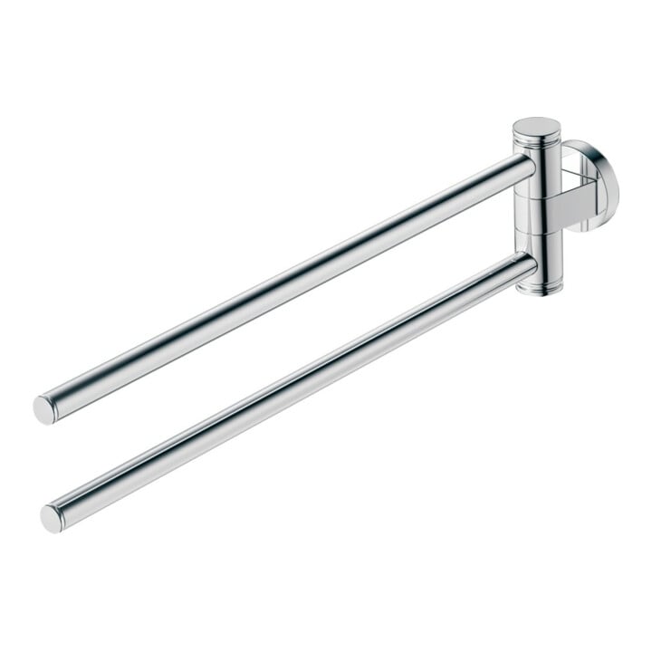 Duravit Porte-serviettes D-Code 5x9x44,7cm, 2 bras, pivotant, chrome