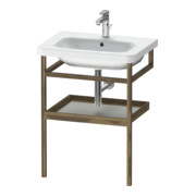 Duravit Porte-serviettes DuraStyle 59x44 cm, béton gris avec noyer américain, avec tablette