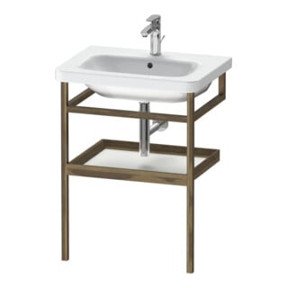 Duravit Porte-serviettes DuraStyle 59x44 cm, blanc avec noyer américain, avec tablette