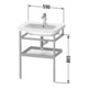 Duravit Porte-serviettes DuraStyle 59x44 cm, blanc avec noyer américain, avec tablette