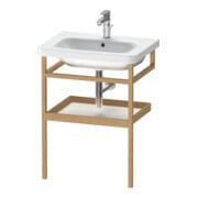 Duravit Porte-serviettes DuraStyle 59x44cm, blanc brillant/chêne massif, avec tablette