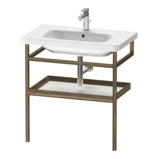 Duravit Porte-serviettes DuraStyle 74x44 cm, blanc brillant/noisette amér. avec tablette