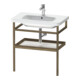 Duravit Porte-serviettes DuraStyle 74x44 cm, blanc brillant/noisette amér. avec tablette-1