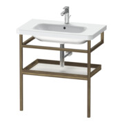 Duravit Porte-serviettes DuraStyle 74x44 cm, blanc brillant/noisette amér. avec tablette