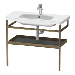 Duravit Porte-serviettes DuraStyle 94x44 cm, graphite avec noyer américain, avec tablette