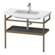 Duravit Porte-serviettes DuraStyle 94x44 cm, graphite avec noyer américain, avec tablette-1