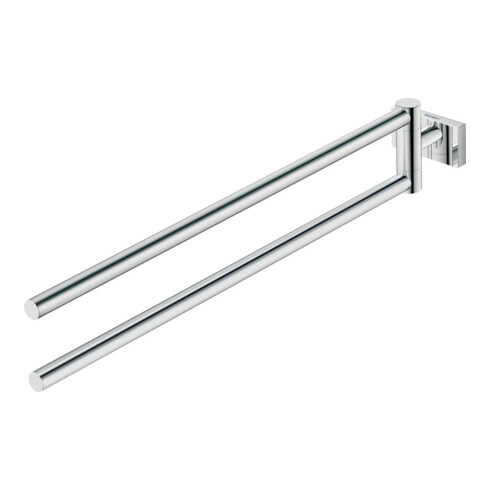 Duravit Porte-serviettes Karree 6,8x45cm, 2 bras, pivotant, chrome