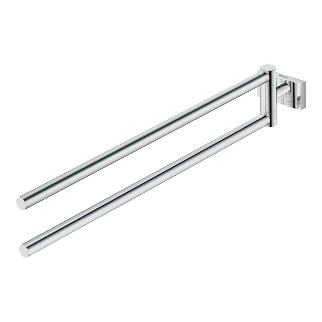 Duravit Porte-serviettes Karree 6,8x45cm, 2 bras, pivotant, chrome