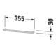 Duravit Porte-serviettes Sivida 35,5x3x7 cm, pour meuble sous lavabo, chrome-2
