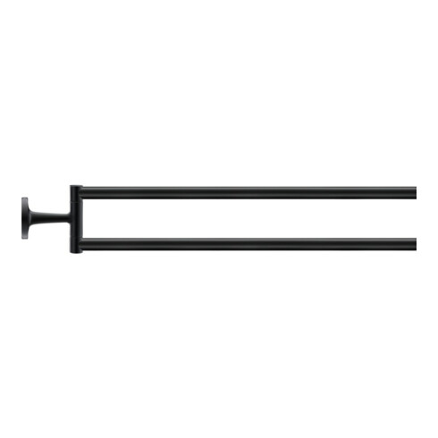 Duravit Porte-serviettes Starck T 5x46,5 cm, 2 bras, pivotant, noir mat