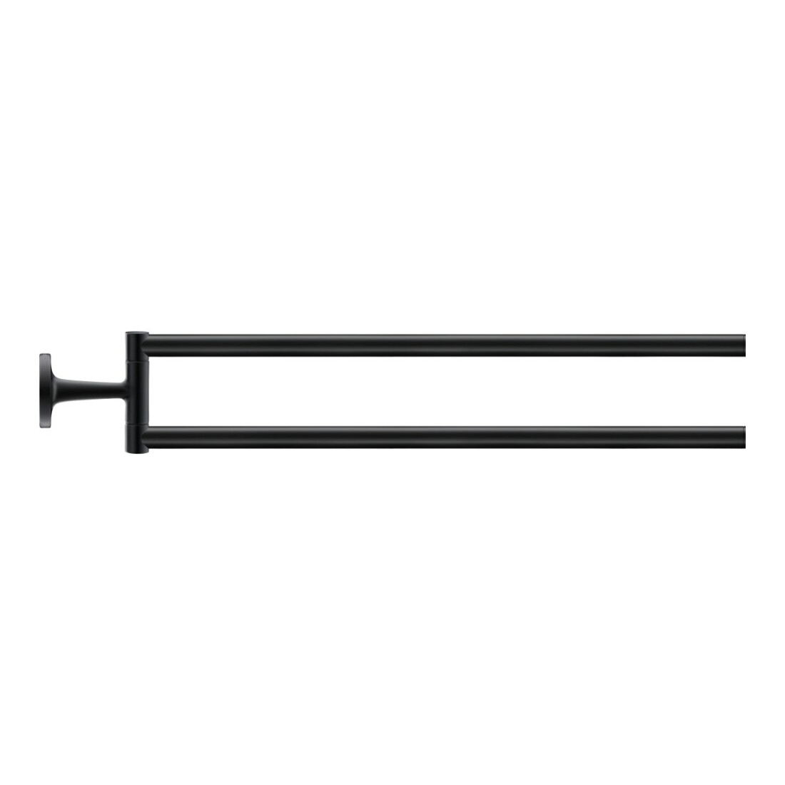 Duravit Porte-serviettes Starck T 5x46,5 cm, 2 bras, pivotant, noir mat