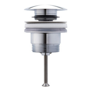 Duravit Push-Open-Bonde pour lavabos avec trop-plein, chrome